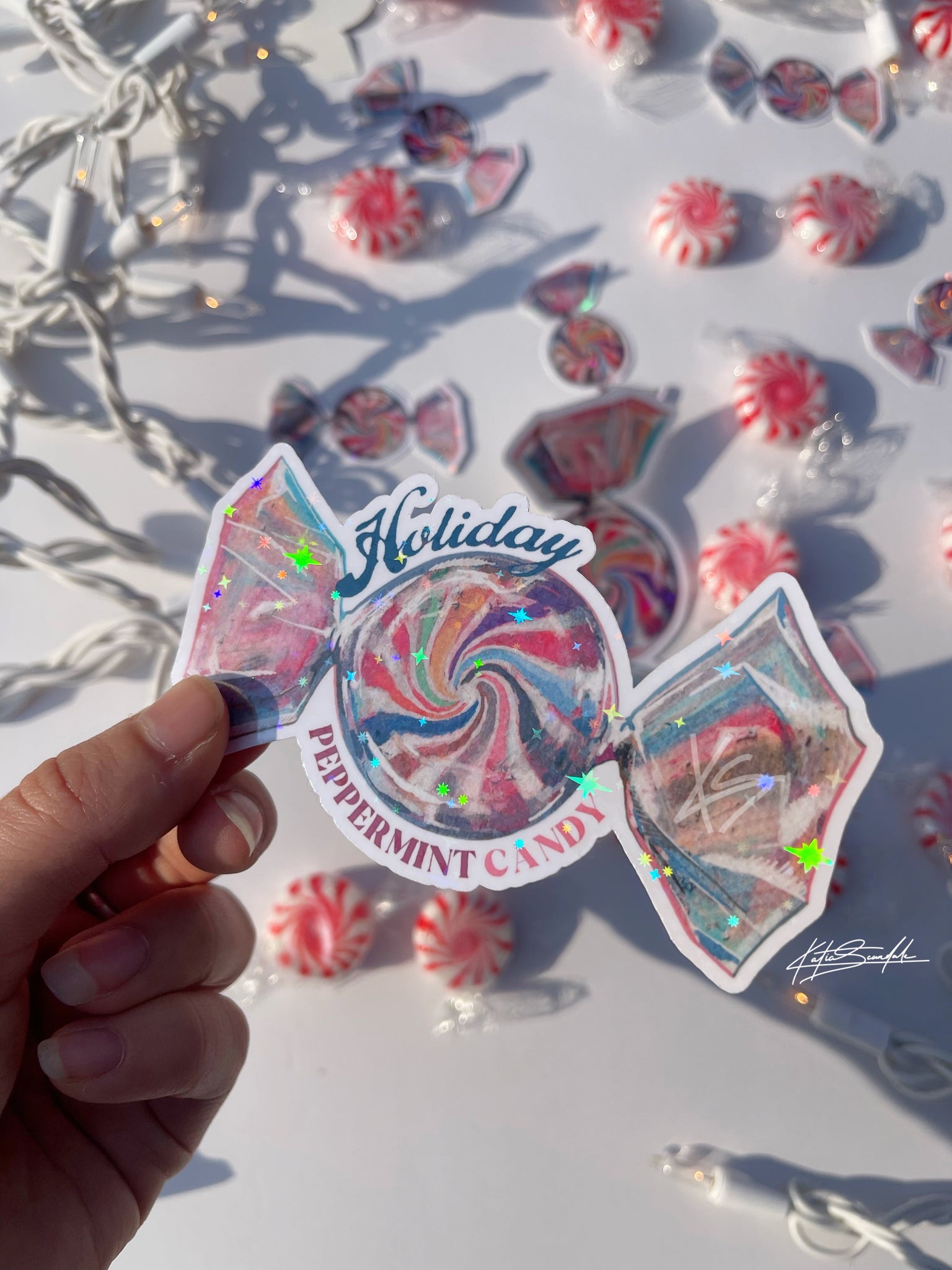 Holiday, Peppermint Candy Sticker
