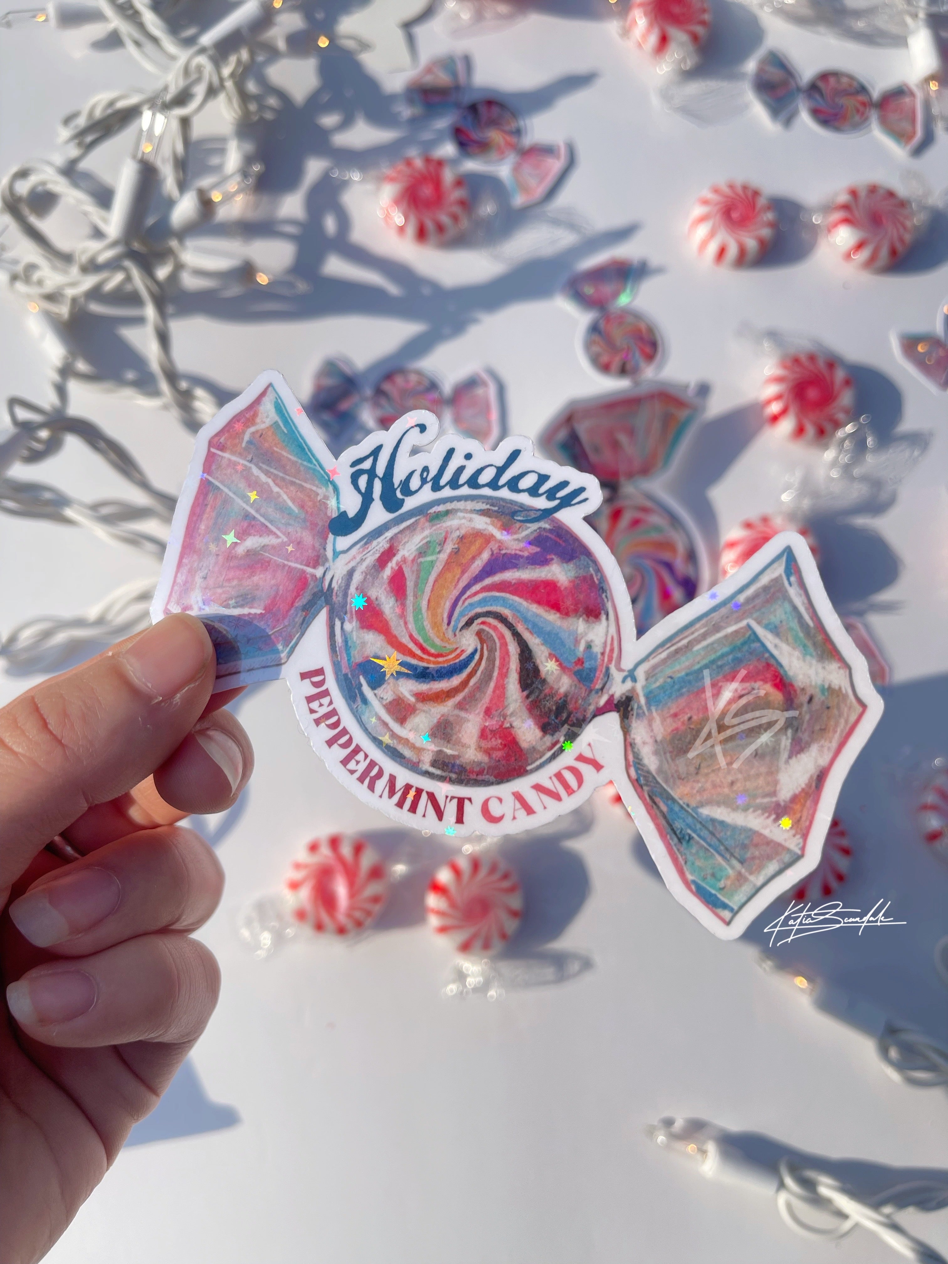 Holiday, Peppermint Candy Sticker