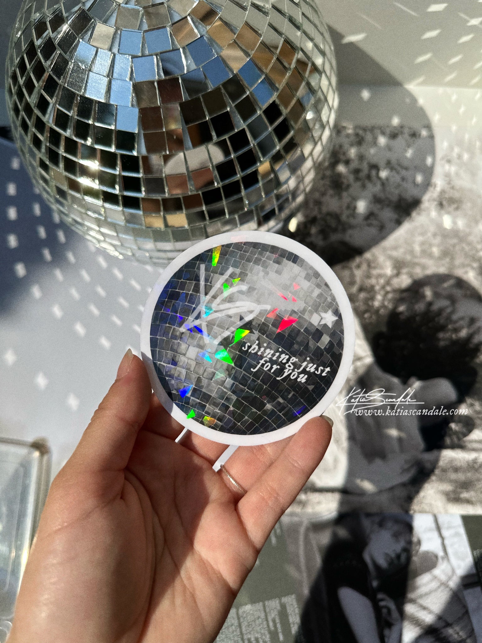 Shimmering Mirrorball Sticker