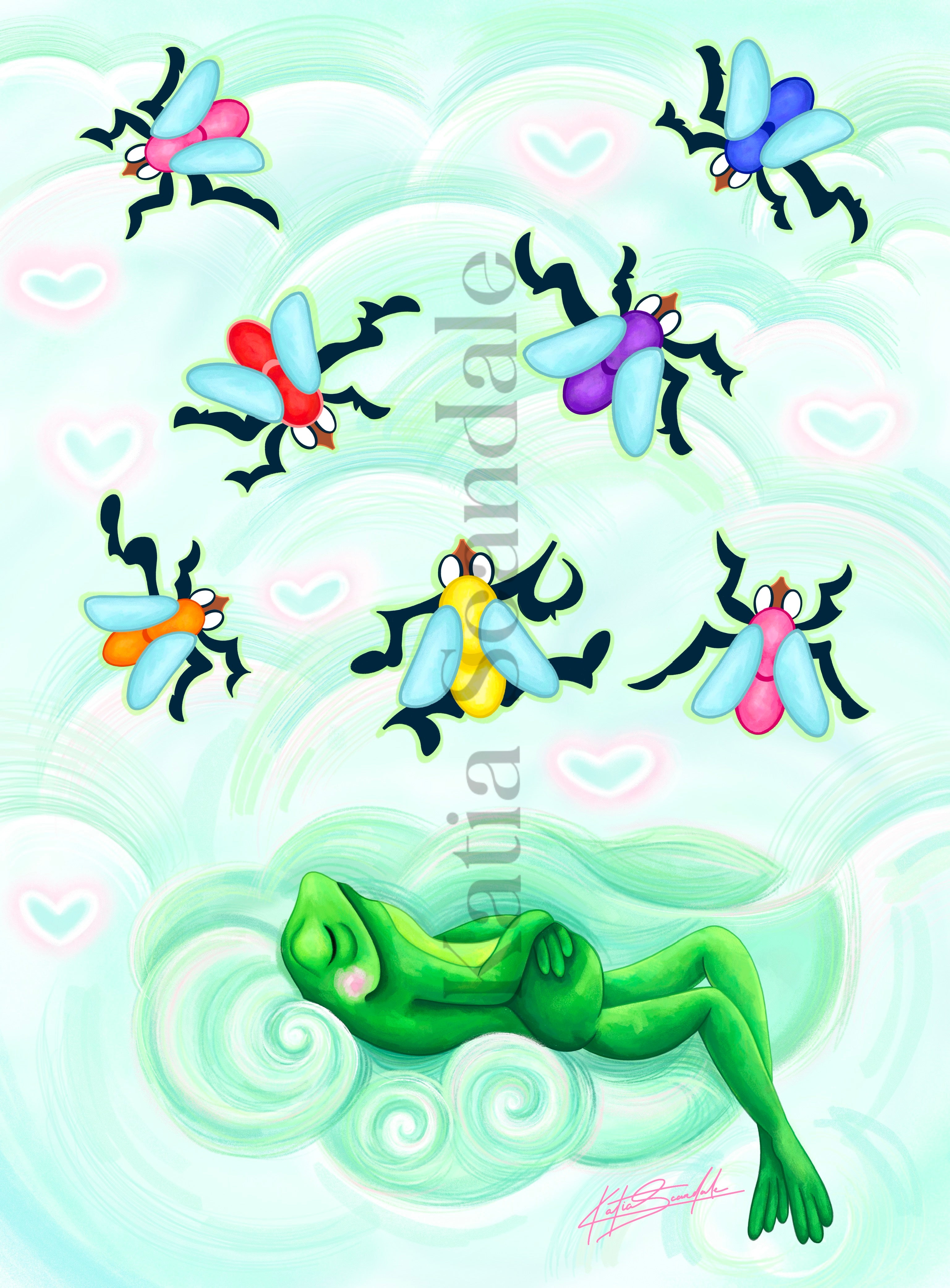 "A Frog's Daydream" Art Print