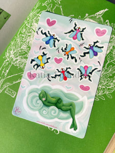 "A Frog's Daydream" Sticker Sheet
