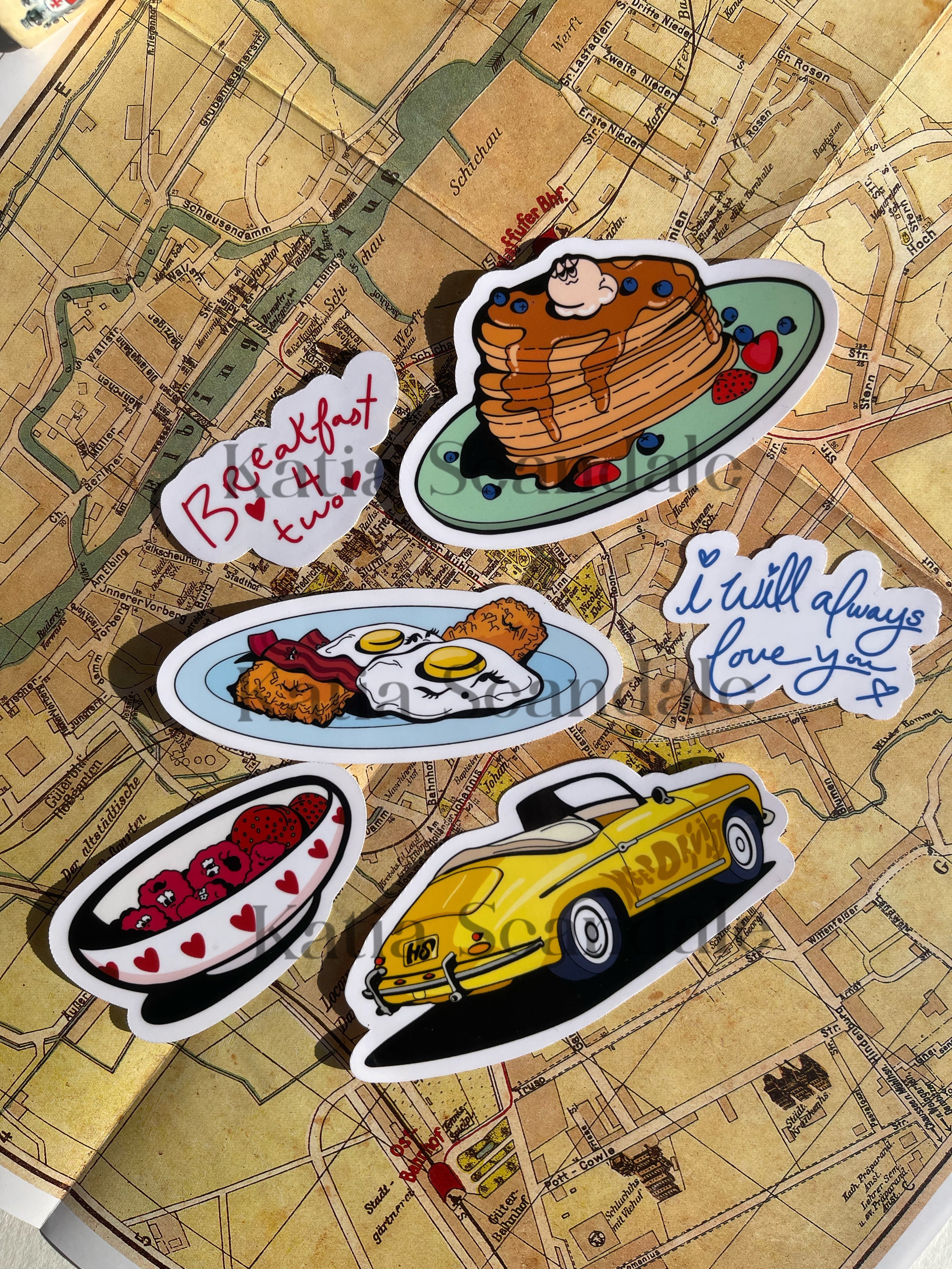 "Breakfast in the City" Full Sticker Set