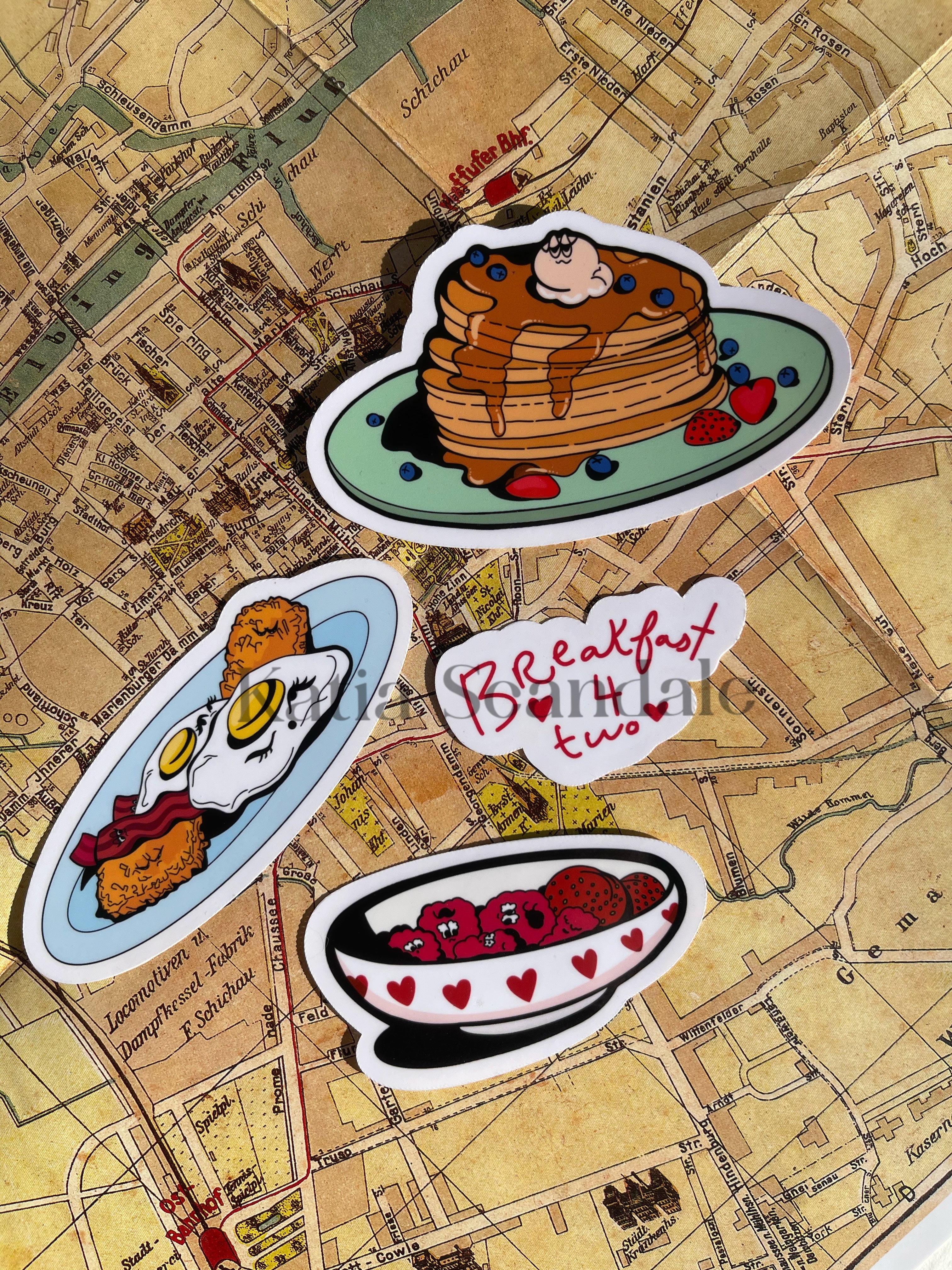"Breakfast 4 Two" Sticker Set